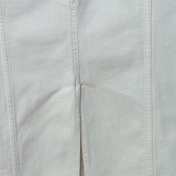 Madewell High Slit Denim Midi Skirt White Button Front Size 31 Style H8851 - Picture 15 of 16